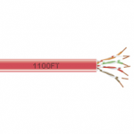 1000-FT. CAT5E SOLID CABLE 350MHZ UTP PLENUM RED