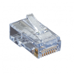 CAT6 EZ RJ45 MODULAR PLUG CONNECTOR FOR ROUND SOLID/STRANDED WIRE - UNSHIELDED