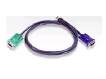 2L-5201U KEYBOARD / VIDEO / MOUSE (KVM) CABLE - 4 PIN USB TYPE A HD-15 (M) - 15