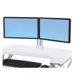 WorkFit Dual Monitor Kit - Mounting kit for 2 monitors - white - screen size: 24 inch