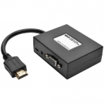 2-PORT HDMI TO VGA SPLITTER AUDIO/VIDEO ADAPTER 1920X1440 1080P