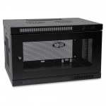 6U Wall Mount Rack Enclosure Server Cabinet with Door & Side Panels - Wall mount cabinet - black - 6U - 19 inch