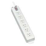 Power Strip 120V 5-15R 6 Outlet Metal 15 Cord 5-15P - Power strip - 15 A - AC 120 V - input: NEMA 5-15 - output connectors: 6 (NEMA 5-15) - 15 ft - light gray