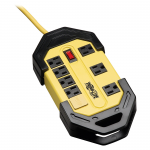 Safety Power Strip 120V 5-15R 8 Outlet Metal 15 feet Cord OSHA - Power strip - 15 A - AC 120 V - input: NEMA 5-15 - output connectors: 8 ( NEMA 5-15 ) - 15 ft - black yellow