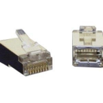 RJ45 SHIELDED CAT5 MODULAR PLUG FOR ROUND SOLID CABLE - 100PK