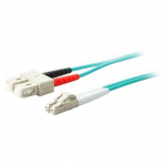 10m Laser-Optimized Multi-Mode fiber (LOMM) Duplex SC/LC OM4 Aqua Patch Cable - Fiber Optic for Network Device - 10m - 2 x LC Male Network - 2 x SC Male Network - Aqua