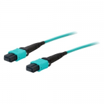 Fiber Optic Duplex Patch Network Cable - Fiber Optic for Network Device Patch Panel Media Converter Router Hub Switch - 16.40 ft - 1 x MPO - 1 x MPO - Aqua