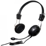 Connectland Computer/Audio Headset with Microphone Over the Head On the Ear - Stereo - Mini-phone - Wired - 32 Ohm - 20 Hz - 20 kHz - Over-the-head - Binaural - Circumaural