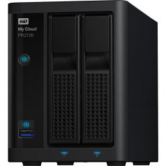 WD TDSourcing My Cloud PR2100 WDBBCL0080JBK - NAS server - 2 bays - 8 TB - HDD 4 TB x 2 - RAID 0 1 JBOD - RAM 4 GB - Gigabit Ethernet