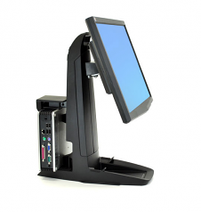 Neo-Flex All-In-One SC Lift Stand Secure Clamp - Stand for LCD display / CPU - black - screen size: up to 24 inch