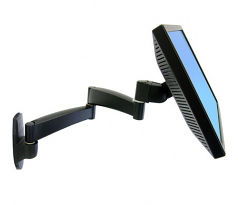 200 Series Wall Mount Arm - Wall mount for LCD display - steel - black - screen size: up to 24 inch - wall-mountable