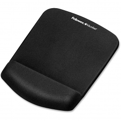 PlushTouch Mouse Pad/Wrist Rest with FoamFusion Technology - Black - 9.4 inch x 7.3 inch x 1 inch Dimension - Black - Polyurethane Foam - Wear Resistant Tear Resistant