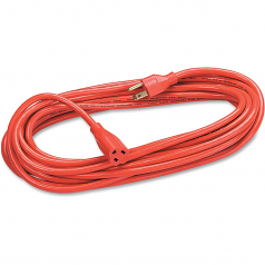 Heavy Duty Indoor/Outdoor 25 feet Extension Cord - 125 V AC Voltage Rating - 13 A Current Rating - Orange