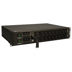 PDU Metered 208V / 240V 30A 16 C13; 2 C19 L6-30P Horizontal 2URM - Horizontal rackmount - power distribution unit ( rack-mountable ) - 30 A - AC 208/240 V - 5.8 kW - input: NEMA L6-30 - output connectors: 18 - 2U - 19 inch