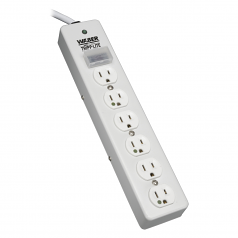 Surge Protector Power Strip Medical Hospital RT Angle Plug 6 Outlet 10 Cord - Surge protector - 15 A - AC 120 V - 1800 Watt - output connectors: 6