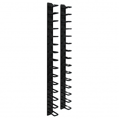 Rack Enclosure Cabinet 6ft Horizontal Cable Ring Flexible 6 feet - Rack cable management kit (vertical) - black - 6 ft