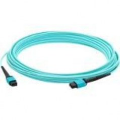 Crossover cable - MPO/UPC multi-mode (F) to MPO/UPC multi-mode (F) - 8 m - fiber optic - 50 / 125 micron - OM3 - halogen-free - aqua