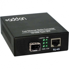 100Base-TX To Open SFP Port Media Converter - 1 x Network (RJ-45) - 10/100Base-TX 1000Base-X - 1 x Expansion Slots - 1 x SFP Slots