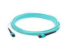 30m MPO OM4 Aqua Patch Cable - Crossover cable - MPO/UPC multi-mode (F) to MPO/UPC multi-mode (F) - 98 ft - fiber optic - 50 / 125 micron - OM4 - halogen-free - aqua