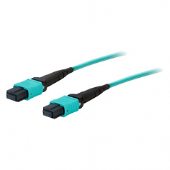 Fiber Optic Duplex Patch Network Cable - Fiber Optic for Network Device Patch Panel Media Converter Router Hub Switch - 32.81 ft - 1 x MPO - 1 x MPO - Aqua