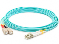 Fiber Optic Patch Network Cable - Fiber Optic for Network Device Patch Panel Hub Switch Media Converter Router - Patch Cable - 164.04 ft - 2 x SC Male Network - 2 x LC Male Network - Aqua