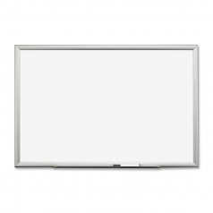 Premium Porcelain Dry Erase Board - 48 inch Width x 36 inch Height - Surface - Aluminum Frame - Film - 1 Each