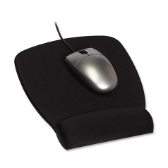 Foam Mouse Pad Wrist Rest - Mouse pad with wrist pillow - black