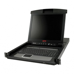 LCD Console - KVM console with KVM switch - 16 ports - PS/2 - 17 inch - rack-mountable - VGA - black - 1U - for P/N: AR3106SP SMX1000C SMX1500RM2UC SMX1500RM2UCNC SMX750C SMX750CNC SRT5KRMXLW-TW