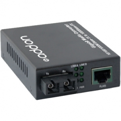 1Gbs 1 RJ-45 to 1 SC Media Converter - Fiber media converter - Gigabit Ethernet - 1000Base-LX 1000Base-TX - RJ-45 / SC single-mode - up to 24.9 miles - 1310 nm