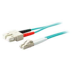 30m LC to SC OM4 Aqua Patch Cable - Patch cable - LC multi-mode (M) to SC multi-mode (M) - 30 m - fiber optic - duplex - 50 / 125 micron - OM4 - halogen-free - aqua