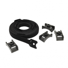 Toolless Hook and Loop Cable Manager - Cable Bundler - Black - 10 Pack