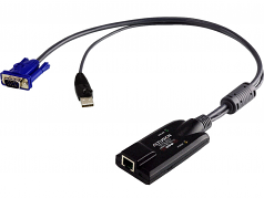 KVM Adapter Cable - RJ-45 Female Network Type A Male USB HD-15 Male VGA