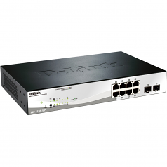 Web Smart Switch - 10 Ports - Manageable - 8 x 10/100/1000 PoE Ports + 2 x Gigabit SFP Ports