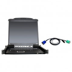 16-Port 19 inch LCD KVM Kit with 12-USB Cables - 16 Computer(s) - 19 inch LCD - 1280 x 1024 - 2 x USB