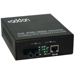 1000Base-TX To 1000Base MMF ST 850nm POE Media Converter - Network (RJ-45) - 1x PoE (RJ-45) Ports - 1 x ST Ports - No - Multi-mode - 1000Base-SX 10/100/1000Base-T - External