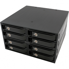 FULL METAL 8BAY 2.5IN SATA HDD AND SDD MOBILE RACK MINI SAS