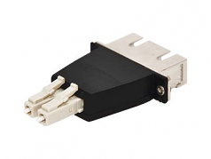 LC MALE/SC FEMALE MMF Duplex OM3 Fiber Optic Adapter - 2 x LC Male Network - 2 x SC Female Network