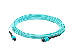 Crossover cable - MPO/UPC multi-mode (F) to MPO/UPC multi-mode (F) - 4 m - fiber optic - 50 / 125 micron - OM4 - halogen-free - aqua