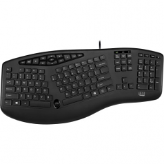 SLIM MULTIMEDIA USB ERGONOMIC DESKTOP KEYBOARD WITH LOW PROFILE CHICLET