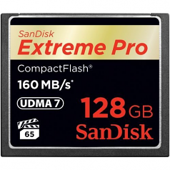 EXTREME PRO 128GB HIGH COMPACT FLASH CF 160 MBPS READ 150 MBPS WRI