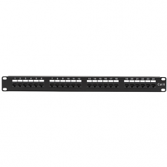 CAT6 PATCH PANEL PUNCHDOWN - 1U UNSHIELDED 24-PORT