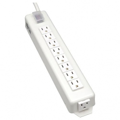 Power Strip 120V 5-15R 9 Outlet Metal 15 feet Cord 5-15P - Power strip - 15 A - AC 120 V - input: NEMA 5-15 - output connectors: 9 ( NEMA 5-15 ) - 15 ft - light gray