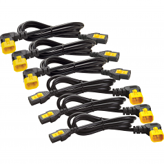 Power Cord Kit (6 ea)  Locking C13 to C14 (90 Degree)  1.8m North America - 10 A Current Rating