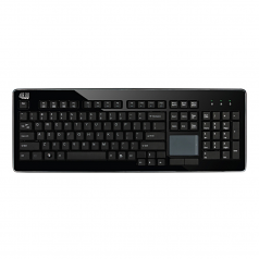 SlimTouch Keyboard - Wireless Connectivity - RF - USB Interface - 104 Key - QWERTY Keys Layout - Membrane