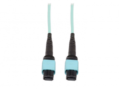 10M MTP/MPO PATCH CABLE 12 FIBER 40GBE AQUA OM3 PLENUM 33FT 10 METER