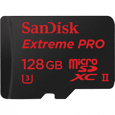 EXTREME PRO MICROSDXC MEMORY CARD 128GB CLASS 10/UHS-II U3 USB 3.0