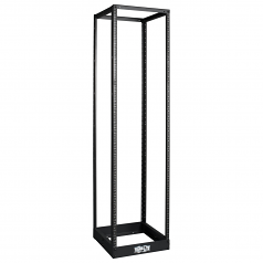 45U 4-Post Open Frame Rack Cabinet Square Holes 1000lb Capacity - Open frame rack - black - 45U