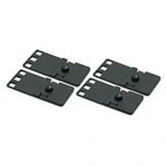 Rack bracket - black - 1U - 19 inch /23 inch (pack of 4)