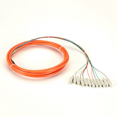 3M SC OM1 62.5-MICRON MM FIBER PIGTAIL 12-STRAND OFNR PVC ORANGE