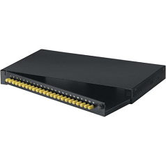 RACKMOUNT PRELOADED FIBER ENCLOSURE - 1U (12) DUPLEX SC PAIR